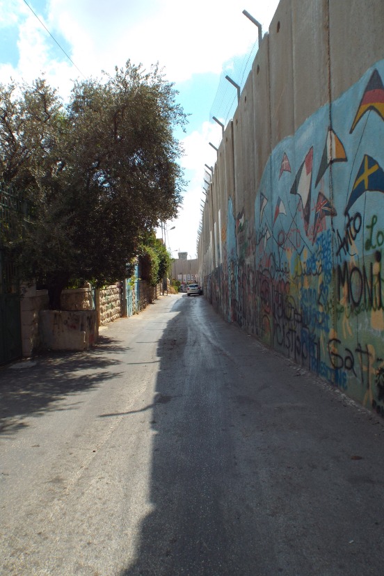 This used to be the main road through Bethlehem (Beit Lehem), it is no longer because of the wall. Palestinian businesses along this road have been severely affected. Photo credit: N. Ray>?EAPPI